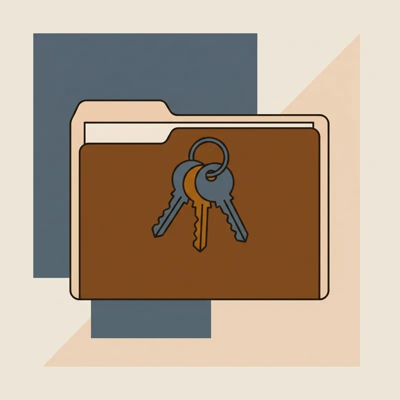 A document folder handed over with keys
