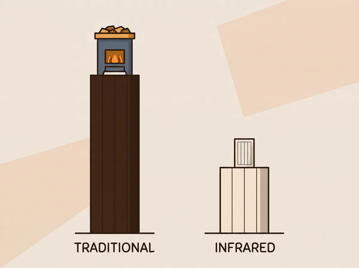 Annual sauna running cost compared by heat type