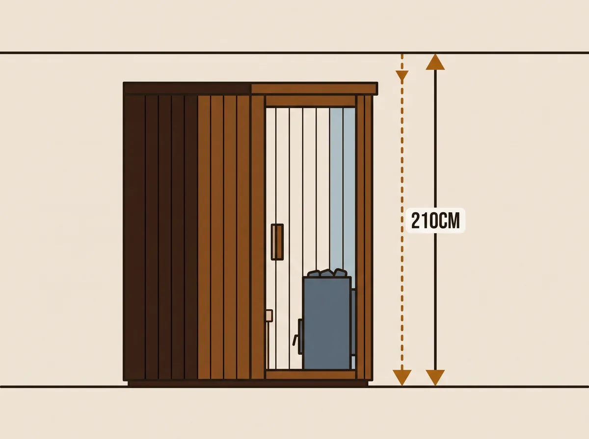 Ceiling height clearance needed for an indoor cabin
